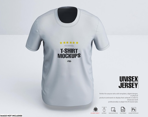 Folded Knotted Unisex Jersey Tshirt Mockup