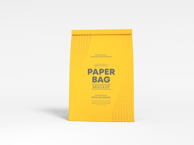 Folded Paper Bag Packaging Mockup