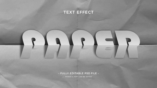 Folded paper text effect