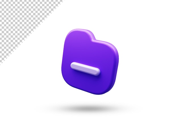 Folder 3d rendering Icon png