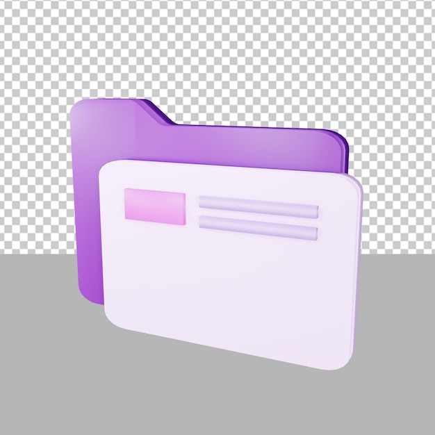 Folder Icon 3D Illustration Business