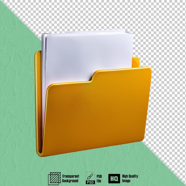 PSD folder with filesd icon symbol isolated on transpatent background