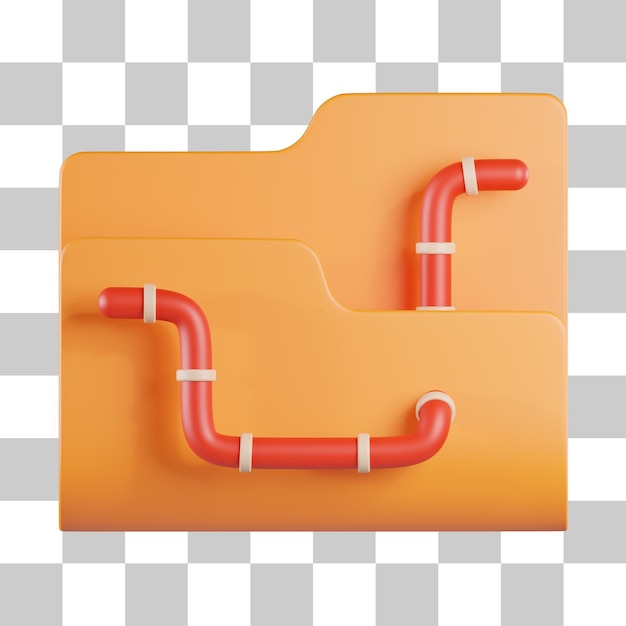 Folder Worm 3D Icon