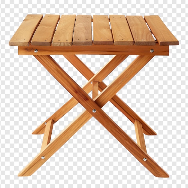 Folding Table front view full length isolate on transparency background