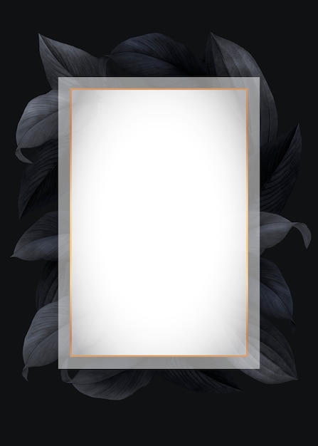 PSD foliage decorated frame