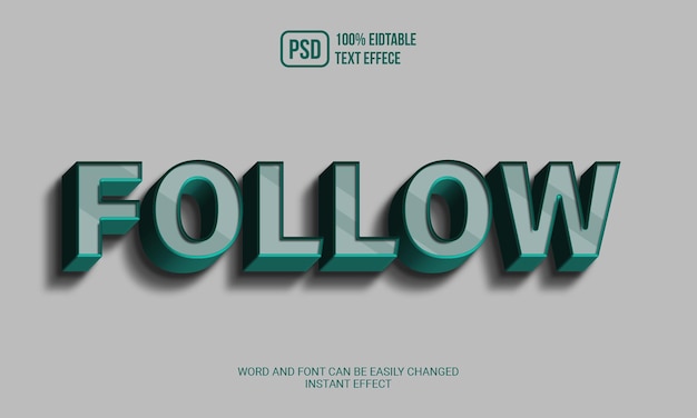 Follow editable text effect