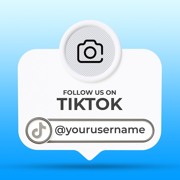 Follow us on tiktok social media lower third banners template