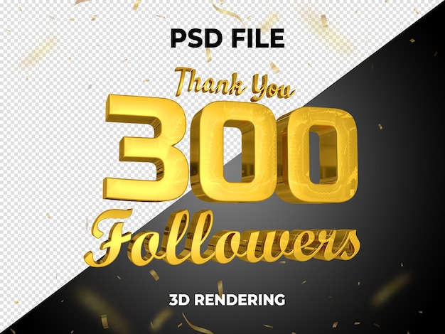 Follower gold 3D Rendering