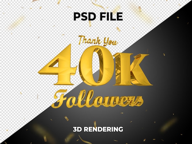 Follower gold 3D Renndering