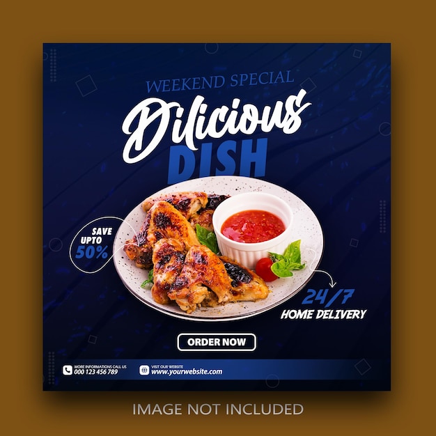 Food advertisement social media post template