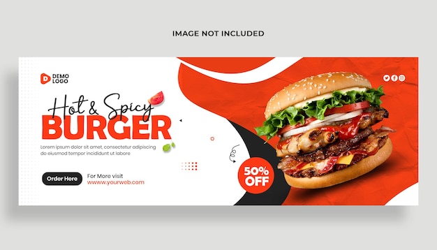 Food banner facebook cover and web banner template premium psd