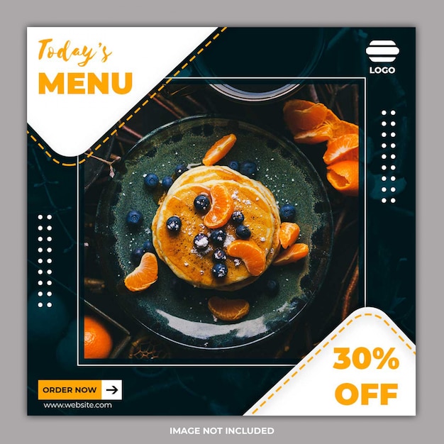 PSD food banner social media templates