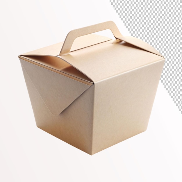 PSD food box front side on transparent background