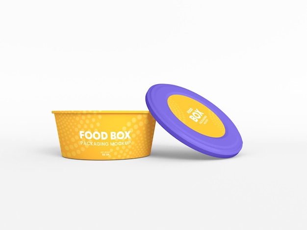 Food Box Packaging Mockup