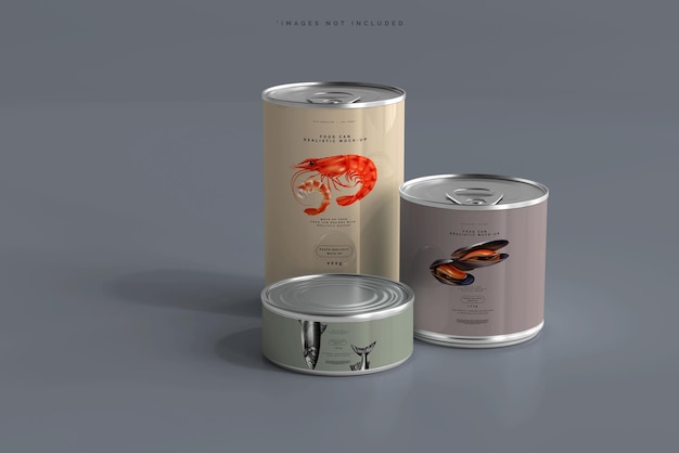 Food Can Mockup