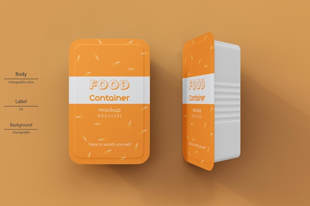 Food container mockup