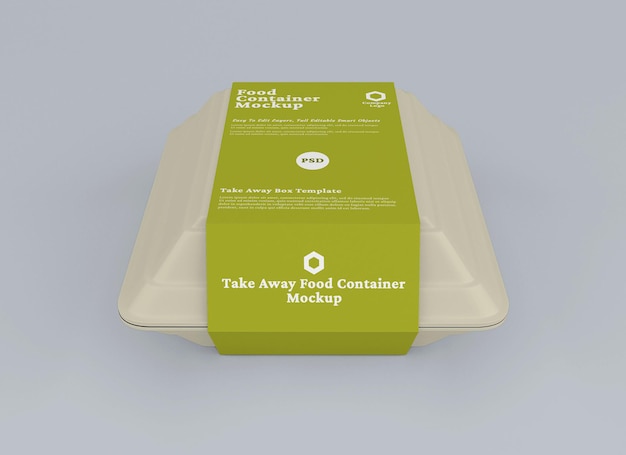 Food container package mockup