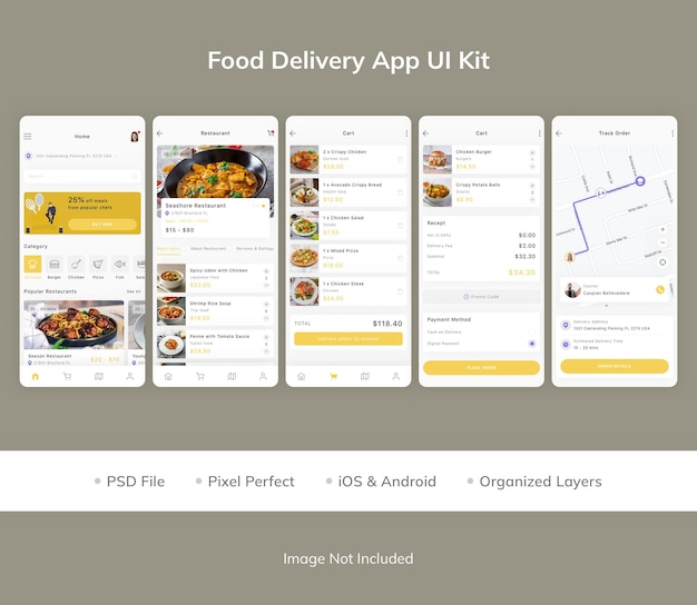 Food Delivery App UI Kit