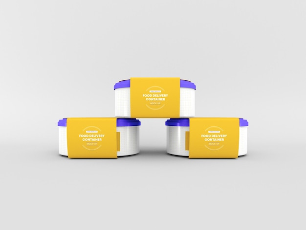 Food Delivery Container Packaging Mockup