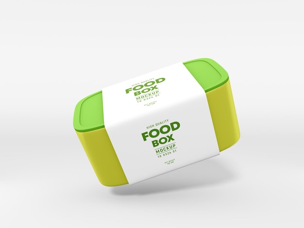 Food Delivery Container with Sleeve Branding Mockup