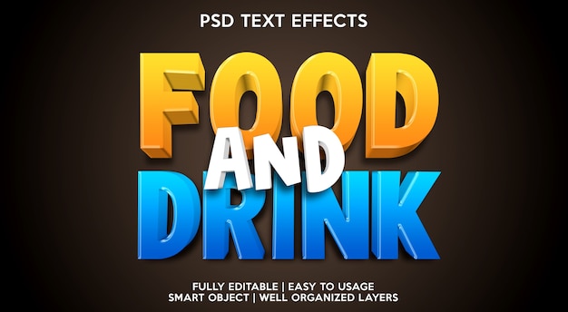 Food And Drink Text Effect Template