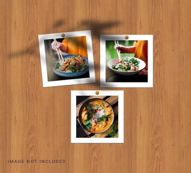 Food frame design mockup