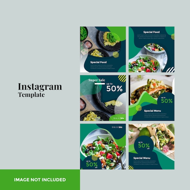 Food Instagram post template