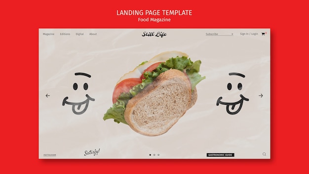 Food magazine template design