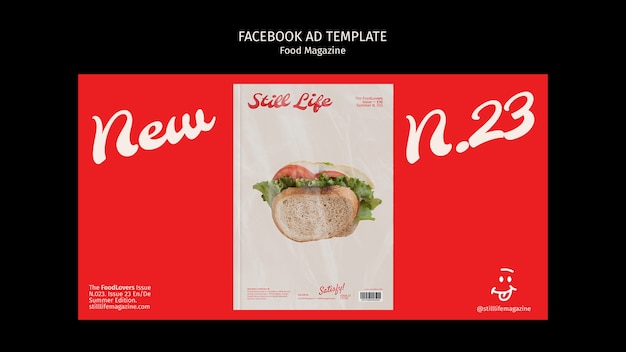 Food magazine template design