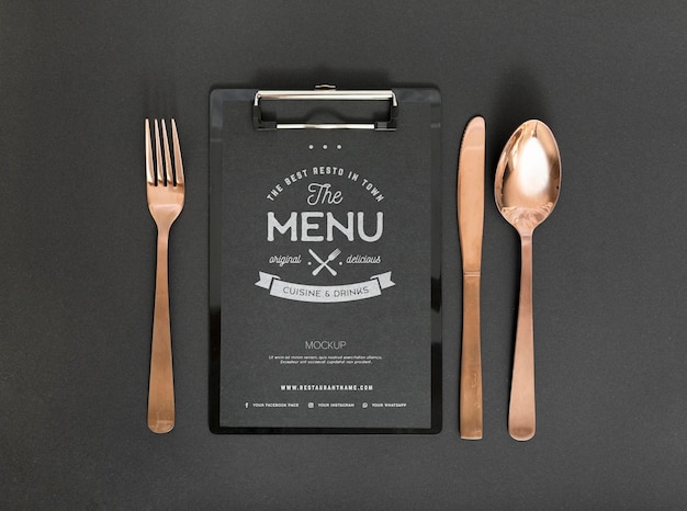 Food menu concept mock-up