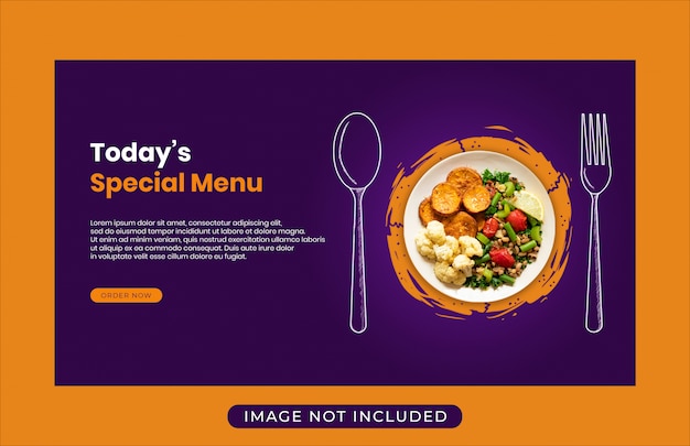 Food menu promotion sale web banner template