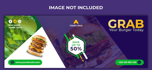 PSD food menu promotion social media banner