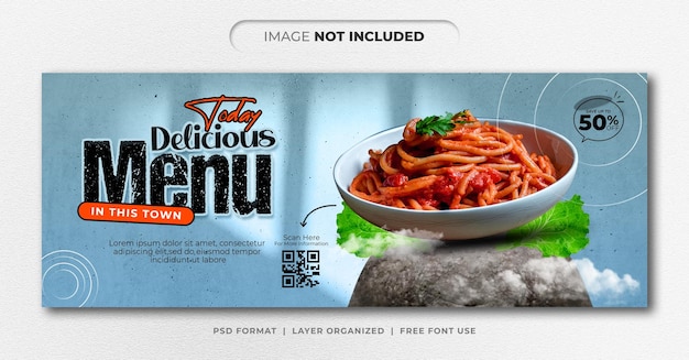 food menu and restaurant banner template