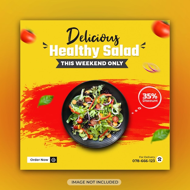 Food menu social media promotion and instragram banner template