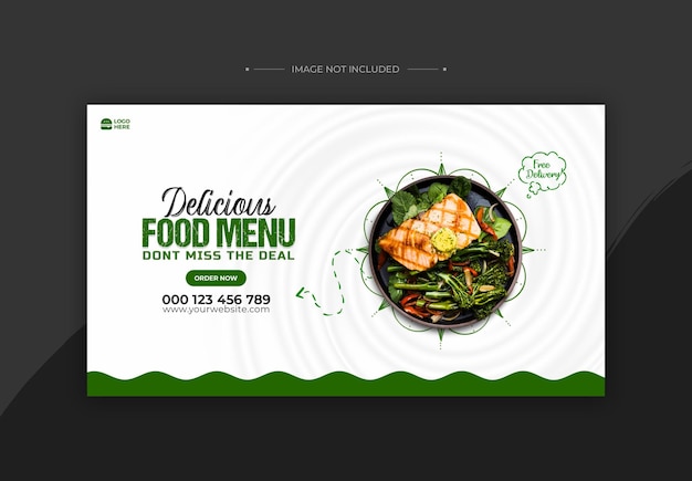 Food menu social media and web banner post template