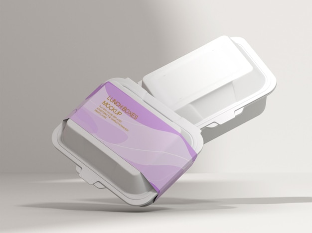 food plastic box mockup design