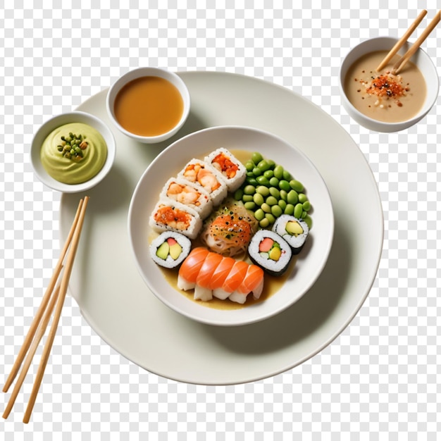 Food plate isolated on transparent background