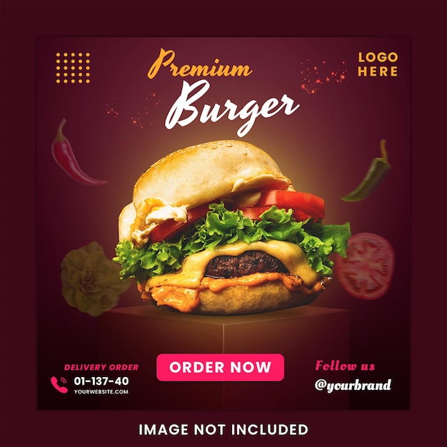 Food Promotion Social Media Post Instagram Template