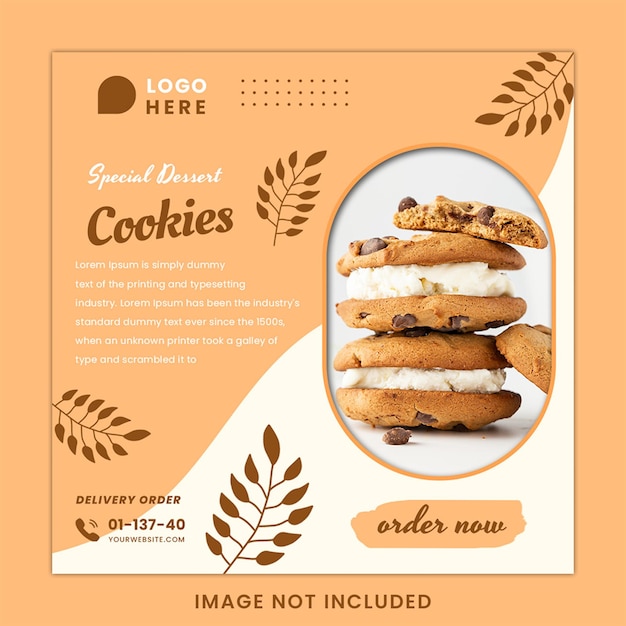 Food Promotion Social Media Post Instagram Template