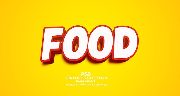 PSD food psd editable text effect photoshop template