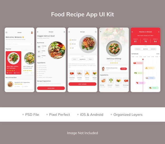 Food Recipe App UI Kit