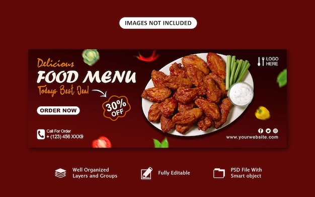 Food and Restaurant Facebook Page Cover and Web Banner