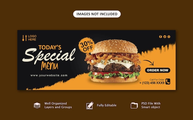 Food and Restaurant Facebook Page Cover and Web Banner