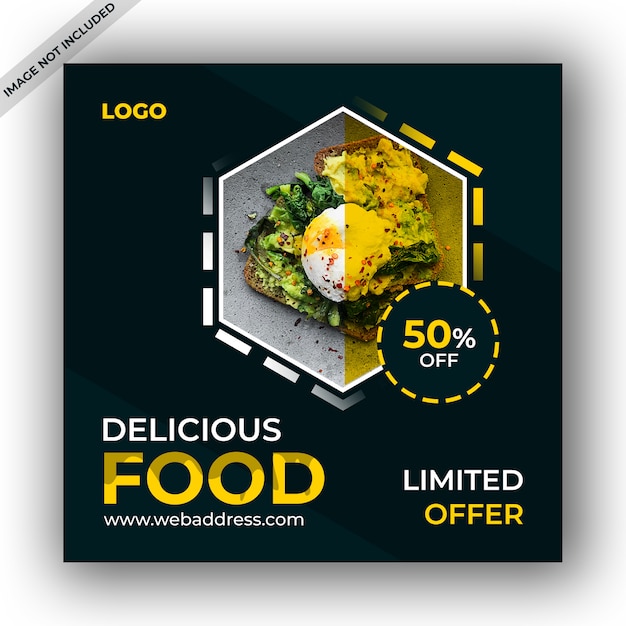 Food restaurant social media post template