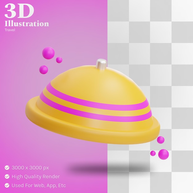 Food service illustration 3d