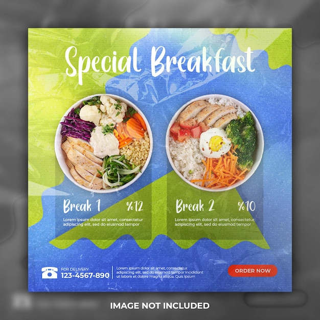 Food social media banner post template