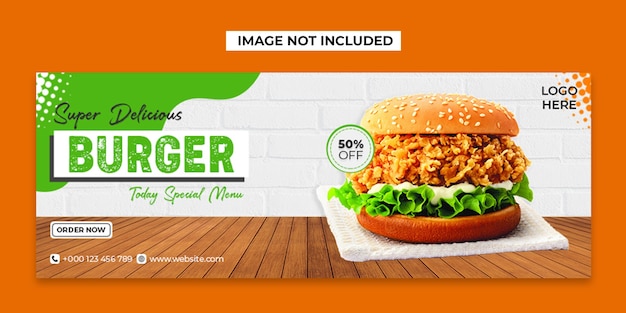 Food social media and Facebook cover template