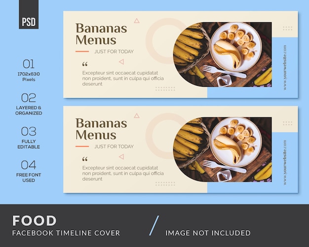 Food Social Media Facebook Timeline Cover Banner Ads