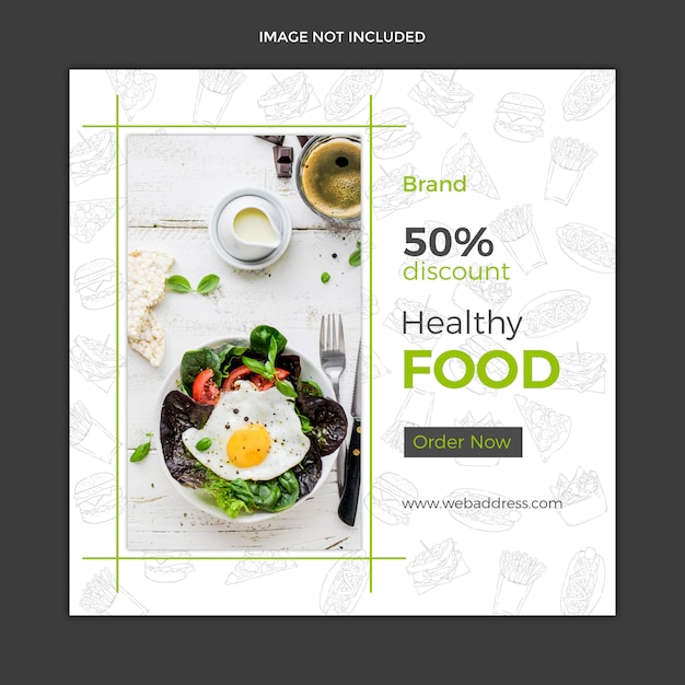 Food social media instagram post template 