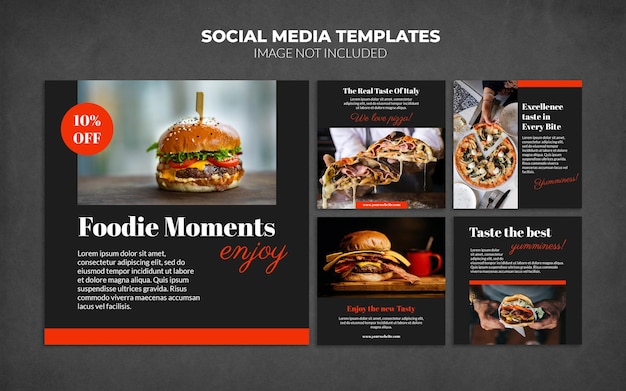 Food Social Media Instagram Post Templates